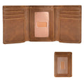 Trifold Wallet for Men Wallets with 8 Card Slot and 2 Money Pocket and 1 Clear Windows Slot + 1 Slim Card Pocket for Credit Card with 6 Card Slot