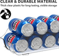 Simple Houseware Soda Can Organizer for Pantry / Refrigerator, Clear, Set of 2