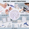 120Pcs/Pack Sliver Nail Art Decorations Mini Ocean Accessories Nail Art Rhinestones Silver Shell Conch Nail Charms Manicure Decor DIY Nail