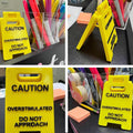 Caution Overstimulated Desk Sign, 3D Printed Caution Overstimulated Do not Approach Signs, Funny Office Desk Warning Sign