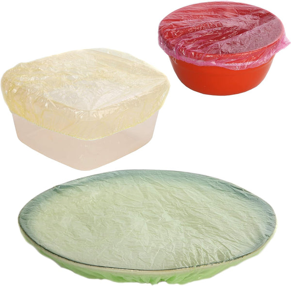 Elastic Food Covers, Plastic Kitchen Storage Lids for Meal Prep - Set of 24
