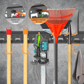 Garden Tool Organizer Wall Mount - Garage Storage and Organization Yard Tool Hanger with Adjustable Pegboard Hooks Shed Rack for Broom Mop Shovel