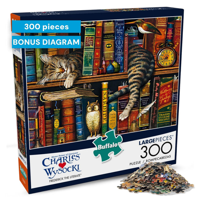 Buffalo Games - Charles Wysocki - Frederick the Literate - 300 LARGE Piece Jigsa