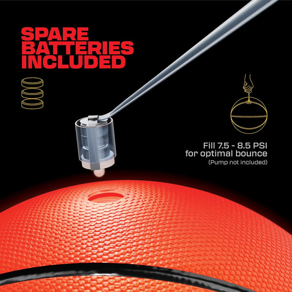 FlashCatch Light Up Basketball - Glow in The Dark - Sports Gear Accessories Gifts for Boys 8-15+ Year Old - Kids Teens Gift Birthday Ideas - Teen