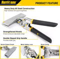 HURRICANE Sheet Metal Hand Seamer, 6 Inch Straight Jaw Sheet Bender Tools for Flattening Metal, Bending Pliers with Double Dipped Cushion Handle,