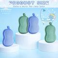 Tatuo 4 Pcs Baby Bath Sponge Toddler Bath Sponge,Green, Blue