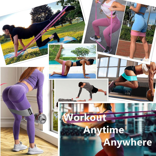 Fabric Resistance Bands for Working Out, 3 and 4 Levels Booty Bands Long Resistance Bands for Women and Men | Elastic Bands for Exercise Bands