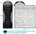 0 Degree Winter Sleeping Bags for Adults Camping (450GSM) - Temp Range (5F–32F) Portable Waterproof Compression Sack- Camping Sleeping Bags for