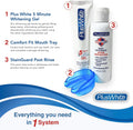 Plus White Premier Whitening System - 5 Minute Speed Whitening Gel, Comfort Fit Mouth Tray & Stainguard Post - Dentist Approved & Professional