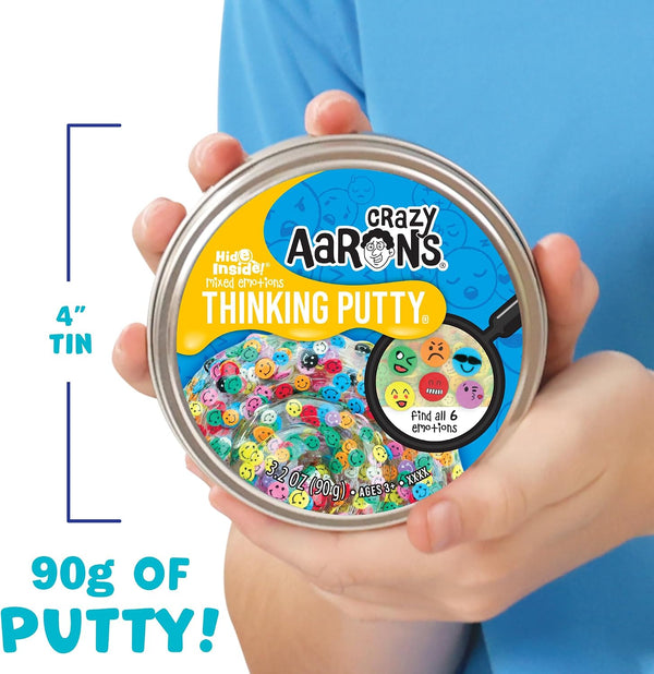 Crazy Aaron's Thinking Putty - Mixed Emotions - Multi-Color Sensory Putty for Kids and Adults in a 4" Tin - Creative and Endless Fun, Stress