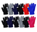 12 Pairs Winter Gloves, Adult Warm Knit Unisex Stretchy Bulk Pack Mens Womens Magic Glove 12 Pairs Touch Screen Assorted