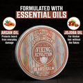 Viking Revolution 4 Beard Balm Variety Pack (1Oz Each) - Sandalwood, Pine & Cedar, Bay Rum, Clary Sage - Styles, Strengthens and Softens Beards
