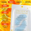 Pacifica Undereye Spot Serum Mask Ã¢ÂÂ Bright Eye Vitamin C Mask for Dark Circles & Hydration, Brightening under Eye Treatment, Vegan &
