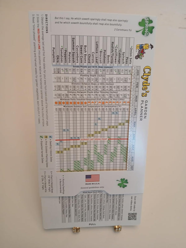 Clyde's Garden Planner - Vegetable Planting Slide Chart, (UNDATED), Perpetual Garden Planner