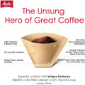 Melitta #4 Unbleached Coffee Filters, Premium, Natural Brown, Flavor Enhancing Coffee Filters for 8-12 Cup Coffee Makers, Kosher Certified,