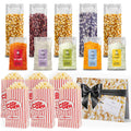 Pop N' Dulge Popcorn Movie Night Supplies 16 Pcs Gift Set, 5 Gourmet Popcorn Kernels, 5 Seasoning Variety Packs Non-Gmo Kosher Snacks, Great