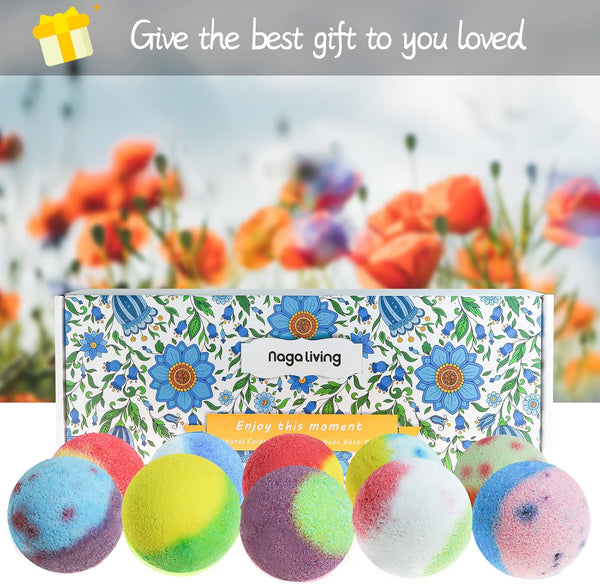 Bath Bombs Gift Set, 10 Organic Bubble Bombs, for ValentineÃ¢ÂÂS Day, Christmas