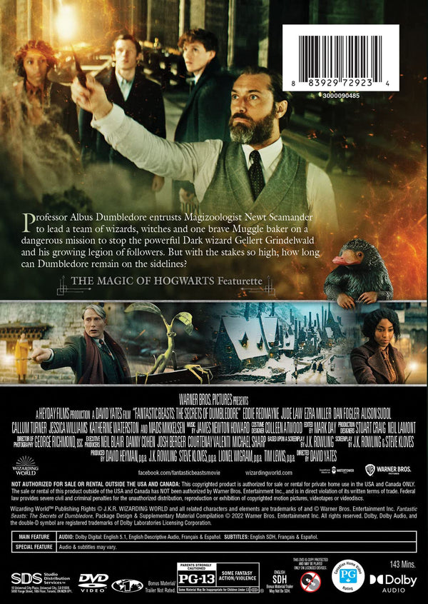 Fantastic Beasts: Secrets of Dumbledore (DVD)