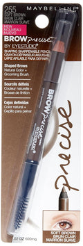 Maybelline New York Brow Precise Shaping Eyebrow Pencil, Soft Brown, 0.02 oz. Soft Brown 1 Count (Pack of 1)
