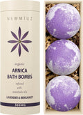 Arnica Bubble Bath Bombs Lavender Bergamot Essential Oils Luxurious Mega Foaming Bath Bombs for Dry Skin Nourishment Moisturizing Blissful Bath