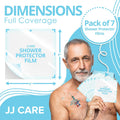 Shower Protector [Pack of 7], 9x9 Dialysis Catheter Shower Shileds Wound Cover, PICC Line Water Barrier, Colostomy Waterproof Bandage Protector, 1