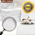 Nabob Wipers Auto Mechanic Shop Towels 100 Pack Bulk Rags 100% Cotton Commercial Grade Shop Rags Size 14"x14" (100 Pack, White) 100 Pack White