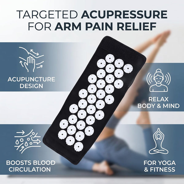 Acupuncture Arm Strap, Pain Relief Arm Belt, Yoga Arm Strap Acupressure Wrap for Arm Neck Back Pain Relief and Muscle Relaxation
