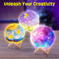 Paint Your Own Moon Lamp Kit, Cool Gifts DIY 3D Space Moon Night Light, Art Supplies Arts & Crafts Kit, Arts and Crafts for Kids Ages 8-12, Toys