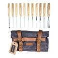 Wood Carving Tools Set of 12 Wood Chisels - Glides Through Wood Like Butter - Quality Carving Tools Chisel Set for All Skill Levels, Woodworking