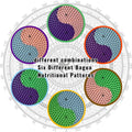 Yinyang Balance Foot Massage Mat 2 Pack, Tai Ji Bagua Pattern with Magnetic Therapy, Custom Color Acupressure Reflexology Mat for Daily