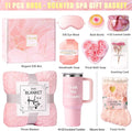 Aeenr Birthday Gifts for Women Self Care Get Well Soon Gift Baskets | Unique Relaxing Spa Gift Set W/Flannel Blanket & 40 OZ Tumbler for Mom Wife