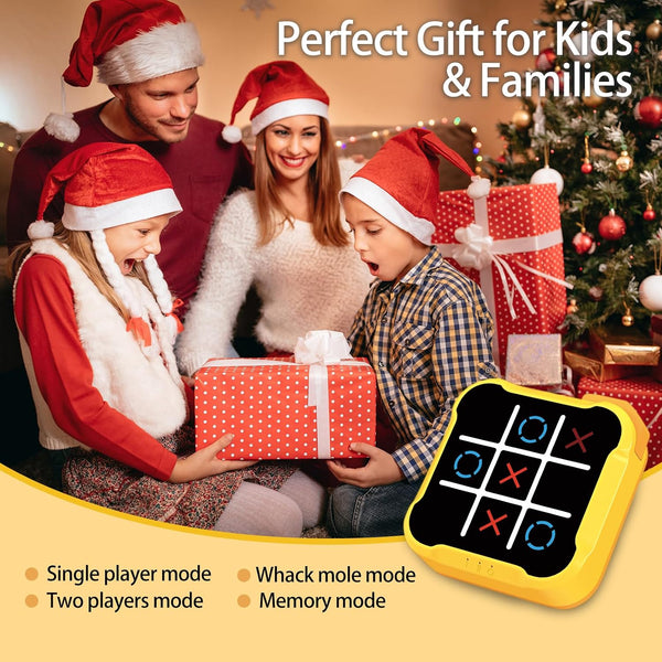 4-in-1 Tic Tac Toe Toys for Kid: Age 6-12 Kids Portable Sensory Puzzle Game | Electronic Toy for 6-12 Years Boys Girls - Development