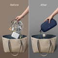 Tomtoc Electronic Organizer Travel Case, Water Resistant Dual Compartment Tech Pouch Cable Organization Storage Bag for Charger, Cord, Phone, Hard