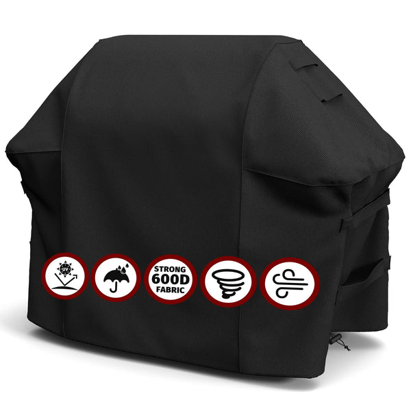 SHINESTAR Grill Cover for Outdoor Grill, Fits Weber Spirit 200/300 & Spirit II Gas Grill 600D Oxford Heavy Duty Waterproof BBQ Covers, Triple Lock