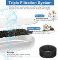 Cat Water Fountain Replacement Filters - 28 Pack Triple Action With Carbon Filter and Pre-Filter Sponges (14 Filters & 14 Sponges) for Pet Water