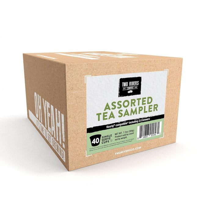 Two Rivers Assorted Tea Sampler Variety Pack for Keurig K-Cup Brewers, 40 Count