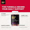 GNC Mega Men Multivitamin Gummy for Men - Energy, Metabolism, & Immune Support, Mixed Berry, 120 Count 120 Count (Pack of 1)
