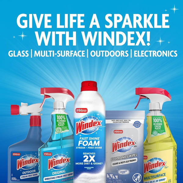 Windex Glass & Window Cleaner Spray Bottle, Original, 23 oz (6-Pack) Original 23 Fl Oz (Pack of 6)