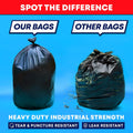 Tasker 55-60 Gallon Trash Bags Heavy Duty | Value 50 Count Bags W/Ties | Extra Large Industrial Trash Bags 55 Gallon, Lawn and Leaf Bags, Extra