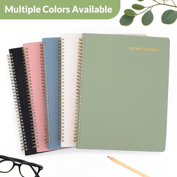 SUNEE Teacher Planner 2025-2026 Academic Year with 7 Periods, Jul 2025 - Jun 2026 Lesson Planner Book 8.5"X11" School Agenda with Subjects,