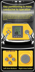 Retro Block Game Console Cool Shape 26 Brick Games Silicone Button Powered by 2*AAA Batteries Speed/Difficulty Can Be Adjusted Handheld Game Toy