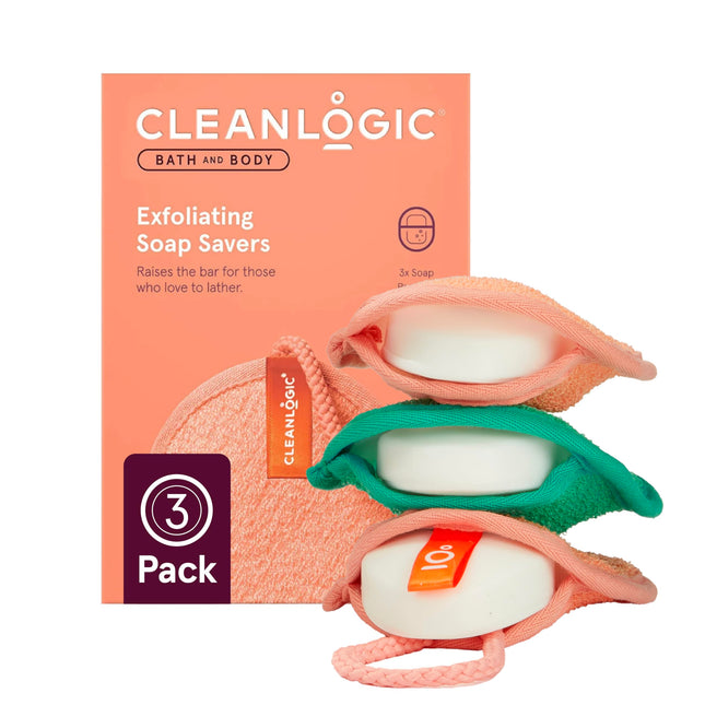 Cleanlogic Bath & Body Exfoliating Soap Saver, Exfoliator Scrubber Pouch, Daily 