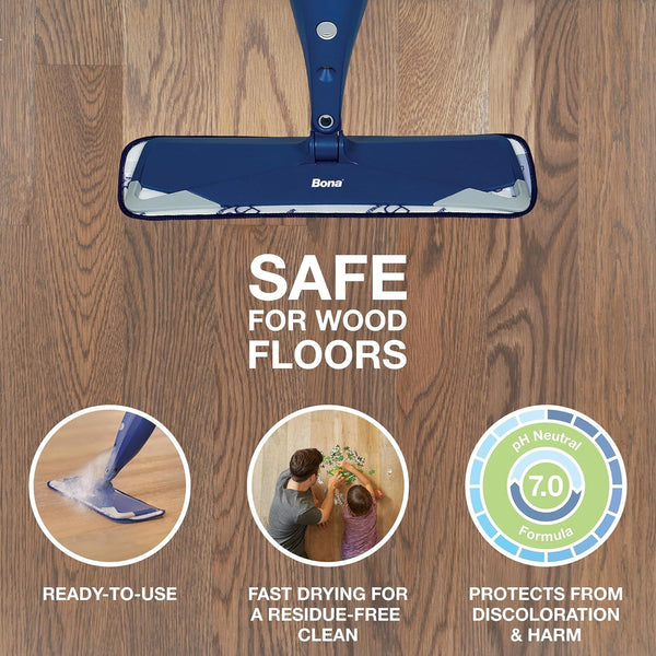 Bona Hardwood Floor Cleaner Refill - 128 fl oz - Lavender Thyme Scent - Residue-Free Floor Cleaning Solution Spray Mop and Spray Bottle Refill -