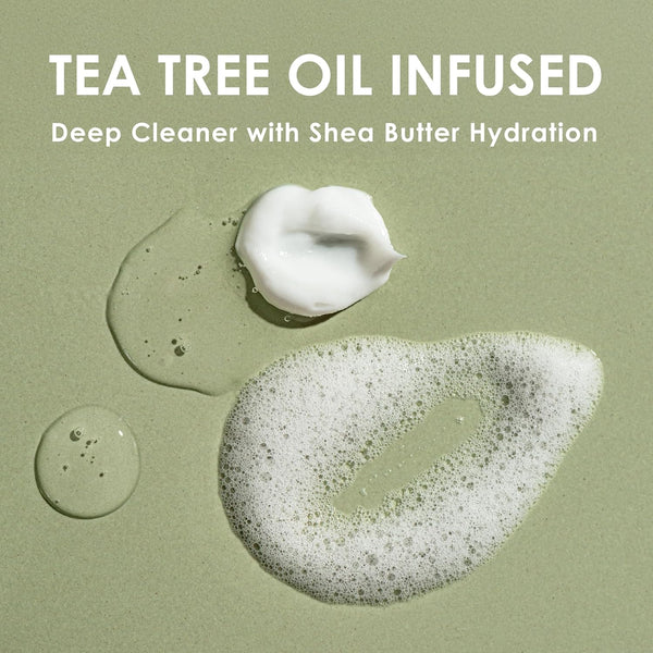 EYEECO Gentle Tea Tree Oil Eyelid & Facial Cleanser, 1.6 oz | Non-Irritating Foaming Eyelid Cleanser & Face Wash with Tea Tree, Chamomile & Shea