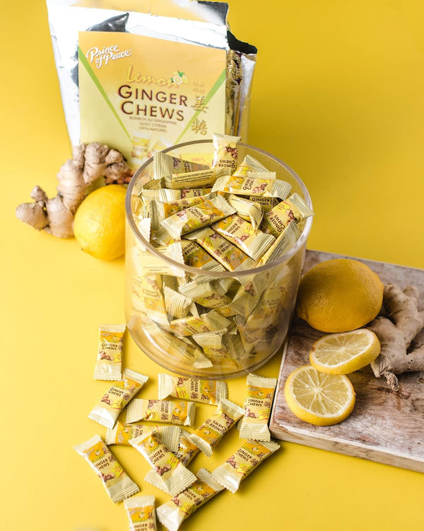 Prince of Peace Ginger Chews with Lemon, 2.2lb/1 kg. – Candied Ginger – Candy Pack – Ginger Chews Candy – Natural Candy 35.2 Ounce (Pack of 1)