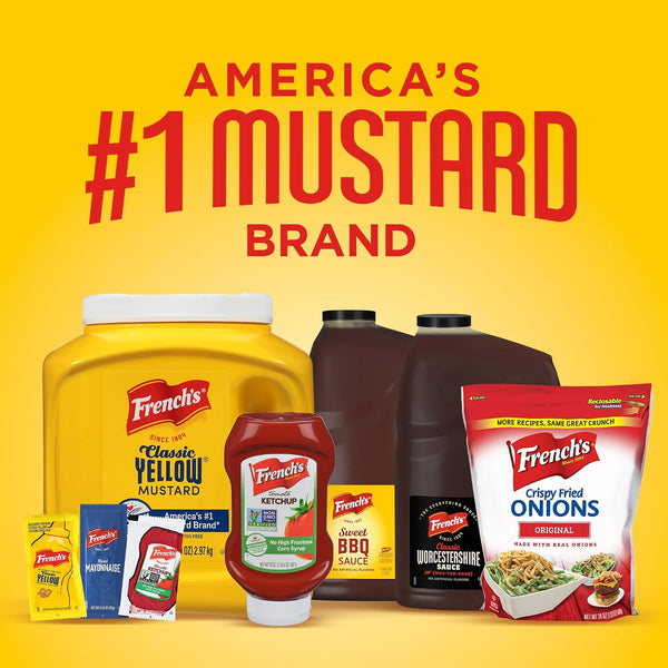 French's Classic Yellow Mustard, 105 oz - One 105 Ounce Bulk Container of Tangy and Creamy Yellow Mustard Perfect for Professional Use or for