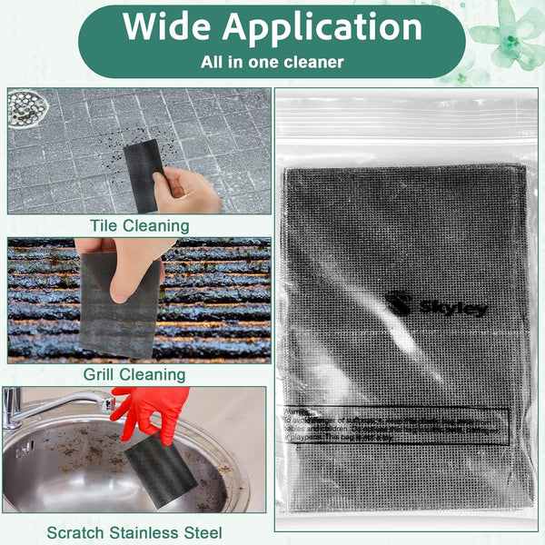 Skyley Flexible Scrubbing Screen Cleaning Mesh for Household 5.5 X 4 Inch Cleaner Toilet Hard Water Ring Remover Scouring Pad Abrasive Grit