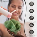 ADETON African Net Sponge Authentic with Knots, 2 Pieces Exfoliating Body Scrubber, Sapo Bath Sponge, Nylon Loofah Washcloth, Back Scrub for