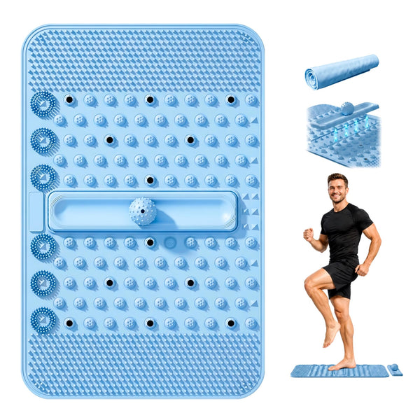 Yinyang Balance Foot Massage Mat 2 Pack, Tai Ji Bagua Pattern with Magnetic Therapy, Custom Color Acupressure Reflexology Mat for Daily