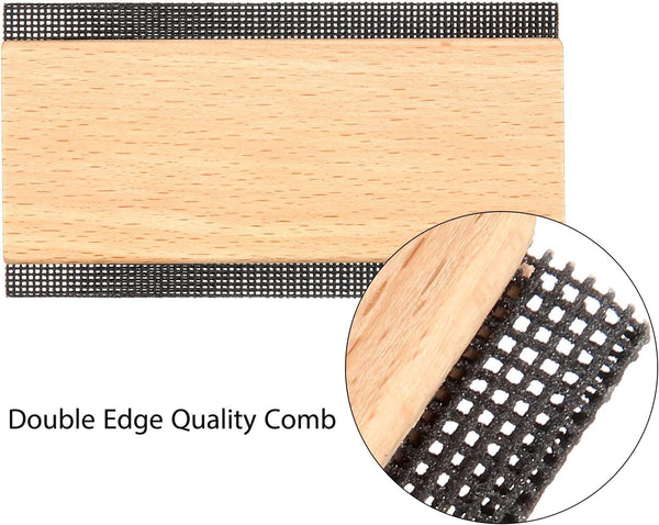 Boao 2 Pcs Wooden Sweater Comb Remove Pilling Comb with Double Edge Design to Remove Pills and Fuzz from Clothing Fabric Shaver and Pill Remover